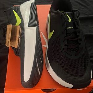 Nike Black and Lime Athletic Shoes